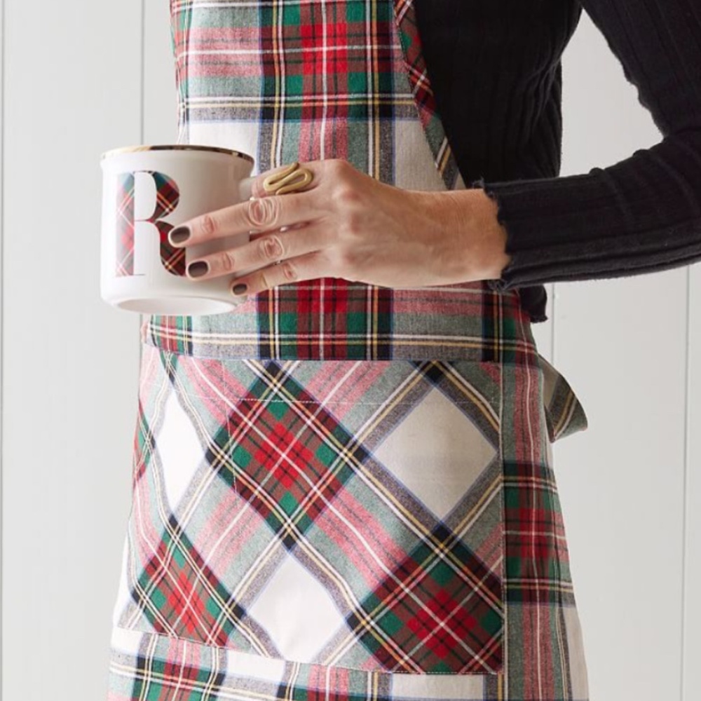 NWT Pottery Barn Stewart Plaid Apron Ralph Lauren Christmas RLC Williams Sonoma
